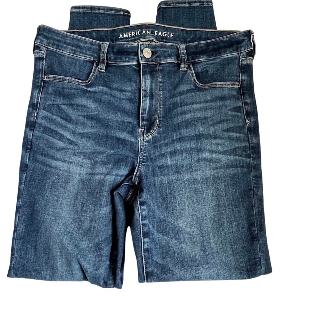American Eagle Hi-Rise Jegging Women 10 Blue Excellent Ne(x)t Level Stretch Jean